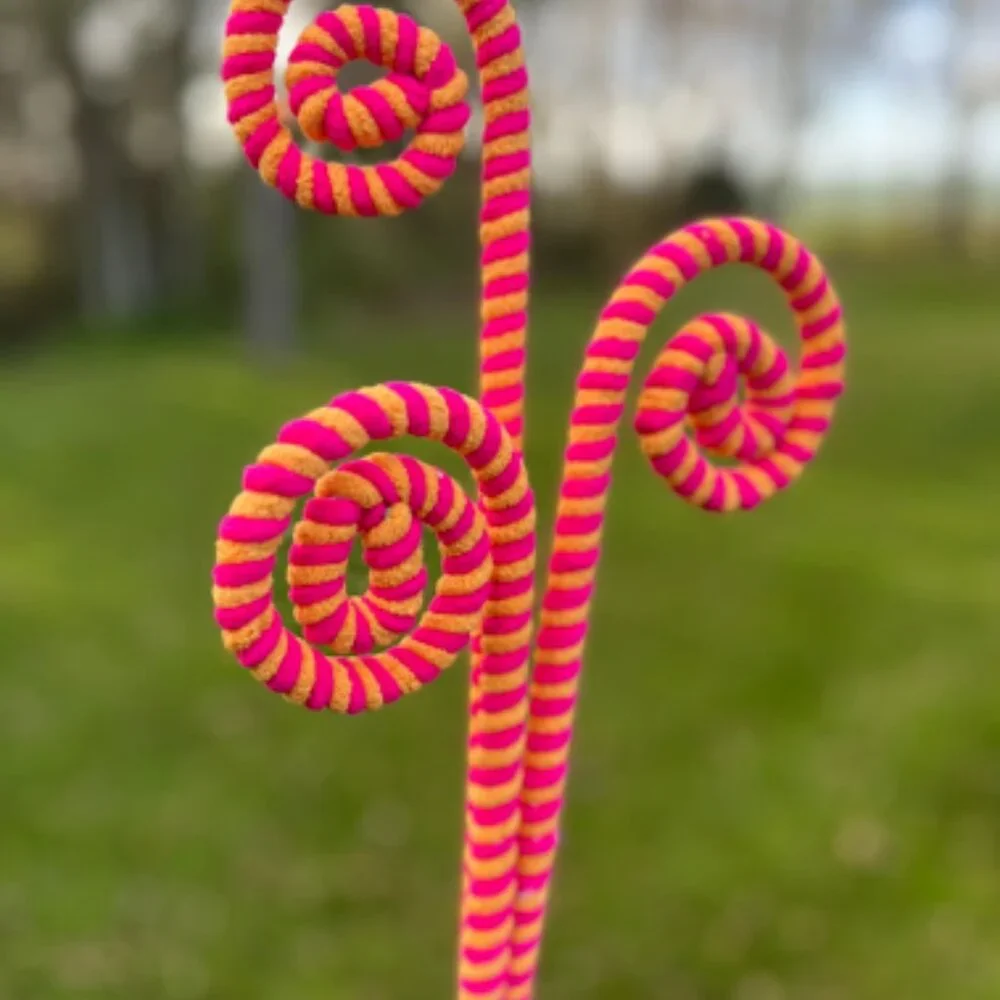 Chenille Curl Spray 25.5 inch Christmas Trim a Tree DIY Arrangement Wreath Decor